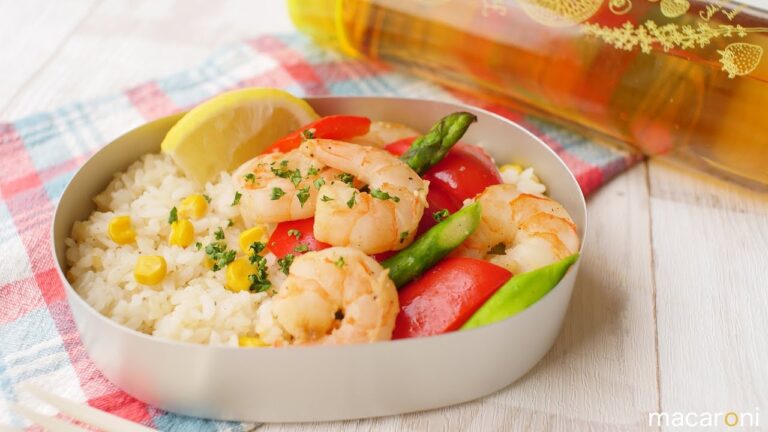 【ねぼすけ弁当】ワンパンでパパッと10分！ ガーリック シュリンプ 弁当 のレシピ 作り方