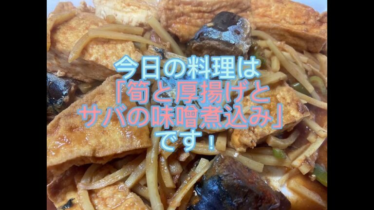 【S9】筍と厚揚げとサバの味噌煮込み 5人分