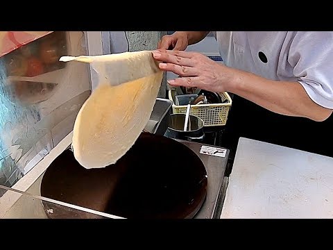 Custard Icecream Crepe(カスタードアイスクリームクレープ) - Japanese Street Food