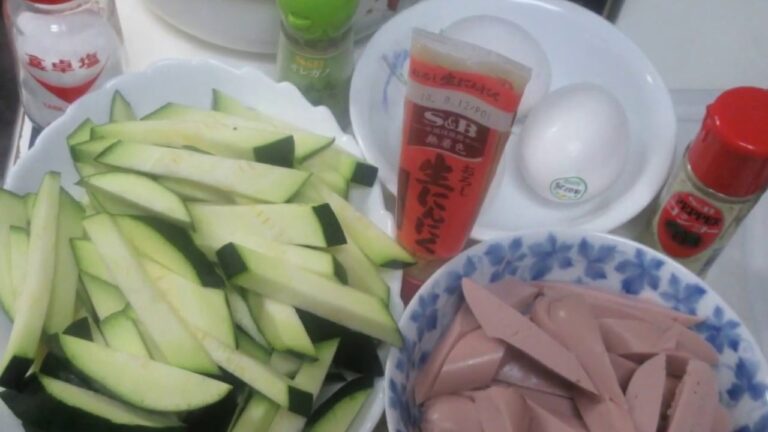 ズッキーニとソーセージのタマゴ炒め：短縮版