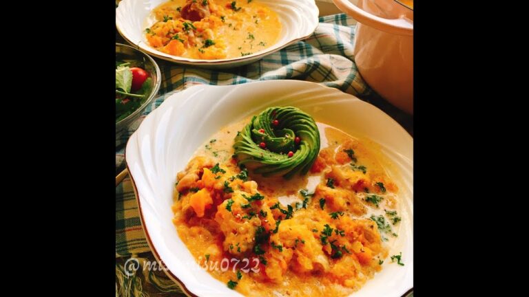 【かぼちゃ無水シチュー】鶏肉とバターナッツ南瓜の無水シチュー・バーミキュラ