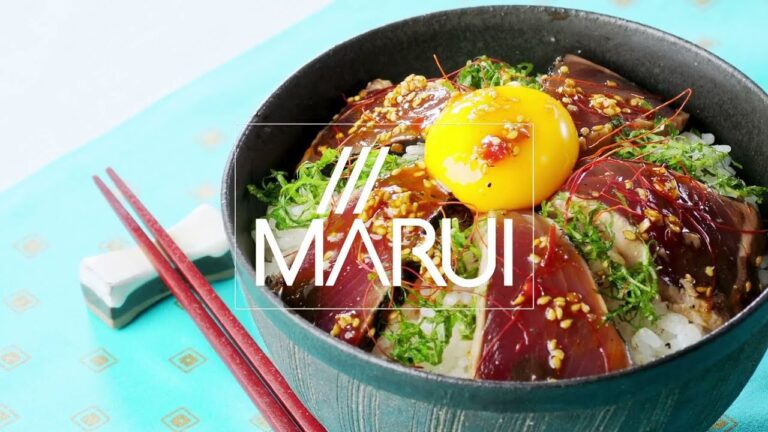 かつおたたきのごま玉ユッケ丼【マルイレシピ】