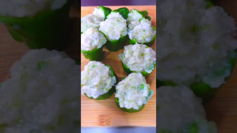 【ピーマンの肉詰め】糖質15.2g。鶏むね丸ごと使ってヘルシー＆高タンパク質。#shorts