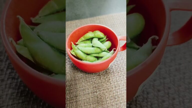 おやつに冷凍枝豆を電子レンジでチンした直後の動画です