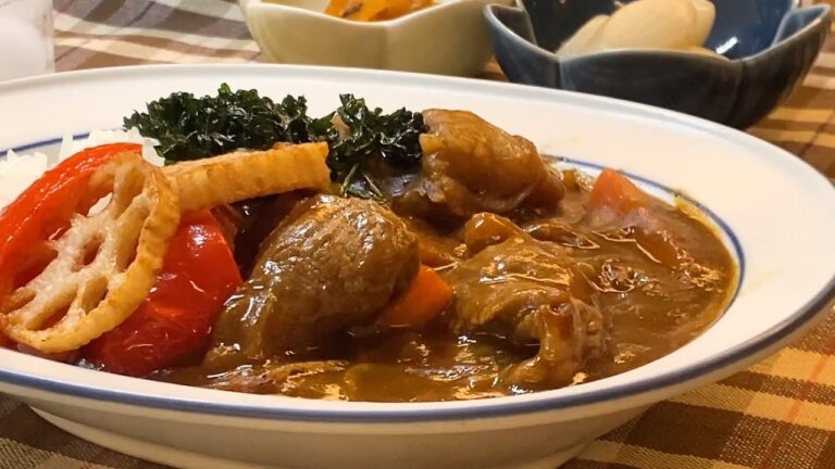 とろける【牛すじカレー】簡単な下処理＆隠し味ナシの王道の美味しさ！Beef Tendon Curry Recipe /Beef Rib Finger Meat