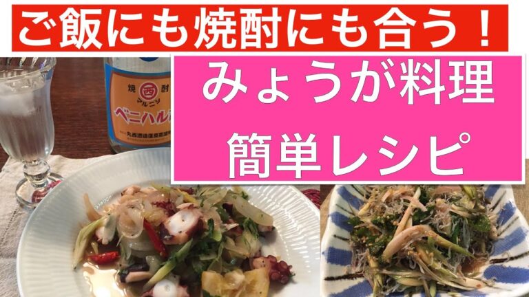 ご飯にも焼酎にも合う！【みょうが料理　簡単レシピ】