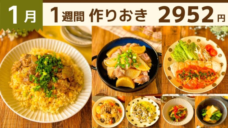 【1週間作り置き】2022年初！今年も節約かんたんおかず♪