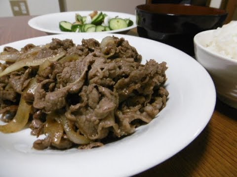 【レシピ】牛肉と玉ねぎで美味しい!!焼肉定食