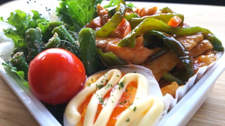 【お弁当作り】鶏むね肉とピーマンの韓国風炒め【obento＃58】