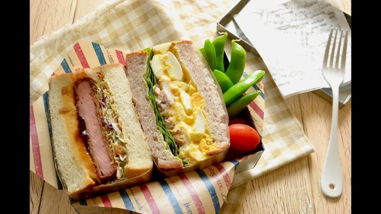 【お弁当作り】ハムカツサンド&ツナたまサンド弁当の作り方〜How to make Japanese bento lunch box〜