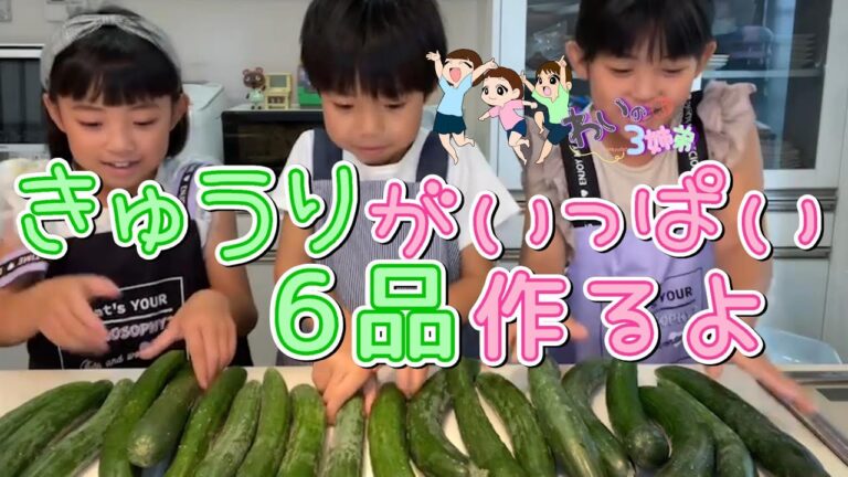 【きゅうり】大量消費ならコレ！小学生でも作れる簡単レシピ6品【ばばのお料理教室🍳】