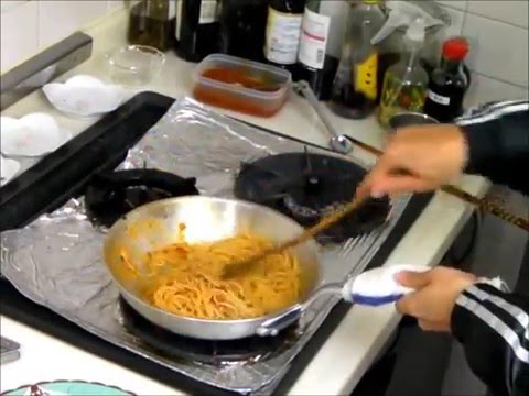 ツナとキムチのアラビアータ風
