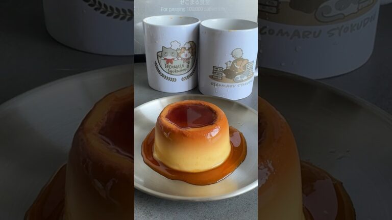 SNSで話題のレンジで簡単マグカッププリン作った結果ww #shorts