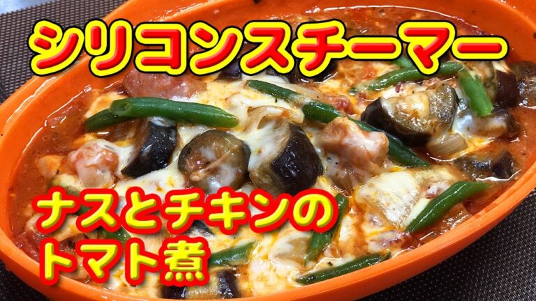 【シリコンスチーマー】びっくりするくらいカンタン、ナスとチキンのトマト煮