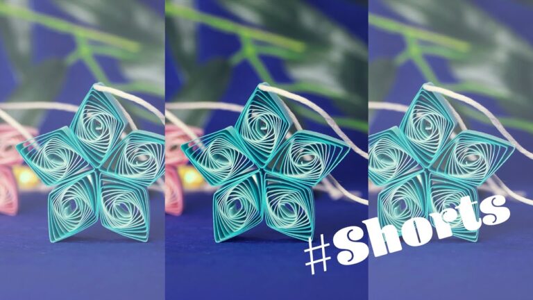 【一瞬でわかる】紙でくるくる渦巻！七夕のお星様の作り方 / Paper Star Tutorial