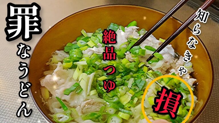 肉ネギうどん【鍋一つで超簡単】絶品つゆ、絶対作り方覚えて欲しい！