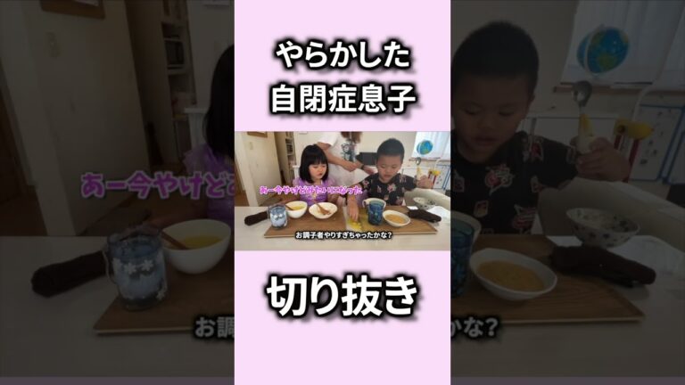 やらかした自閉症息子！感情が乱れ収まるまで【切り抜き】　＃shorts ＃自閉症　＃切り抜き