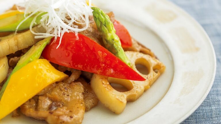 野菜いっぱいのしょうが焼き