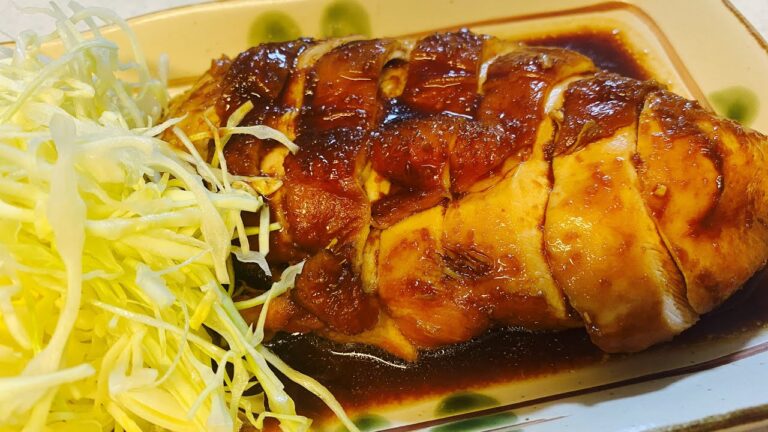 レンジ任せで楽ちん：ズボラでOK【むね肉照り焼き風】