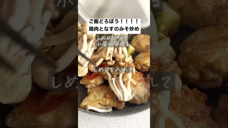 【ご飯どろぼう】鶏肉となすのピリッと甘辛みそ炒め #時短レシピ #簡単レシピ #料理動画 #shorts #short #おうちごはん #簡単料理 #ヘルシー #節約レシピ #時短 #鶏肉 #節約