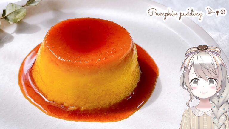 【簡単】【濃厚】かぼちゃプリンの作り方♡とろ〜りなめらか！ミキサー、 生クリームなし！ハロウィンにも♡How to make Pumpkin pudding
