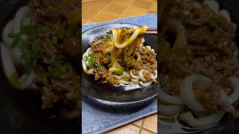 誰でも簡単甘辛肉味噌うどん
