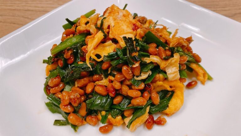 【最強おつまみ】10分で出来るやみつきニラ玉納豆の作り方！安くて栄養満点で美味しい！悪魔的な旨さ☆らくゆる時短料理