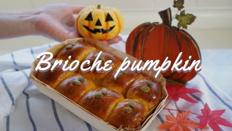 ブリオッシュ パンプキン ブレッド/Halloween Recipe/究極のふわふわかぼちゃパン♡Brioche pumpkin bread ♡感謝の気持ちを伝えるハロウィンのパン作り♡
