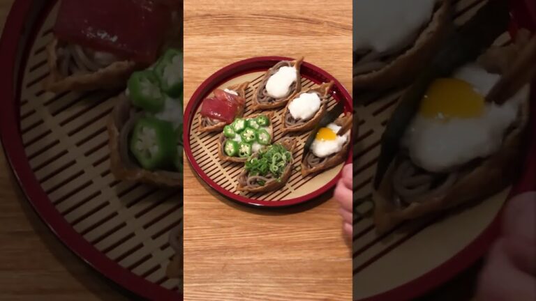 【簡単料理レシピ】 いなり和そば　 あっさり食べやすい夏料理 soba  #shorts