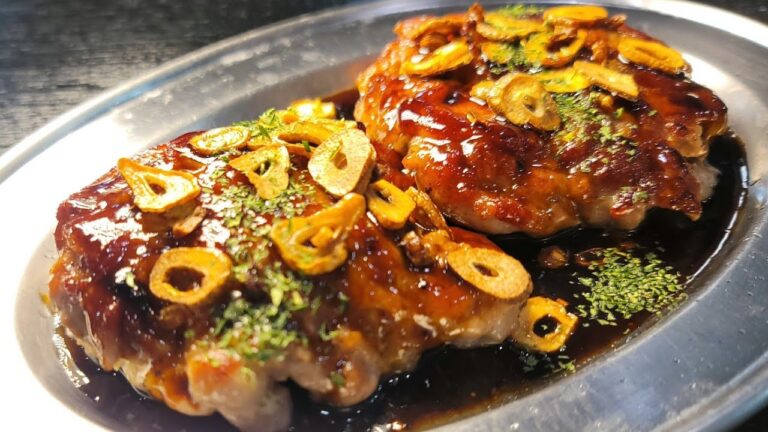 二度と高額のトンカツ用ロース肉買わなくなります。豚こまで作るガーリックステーキ