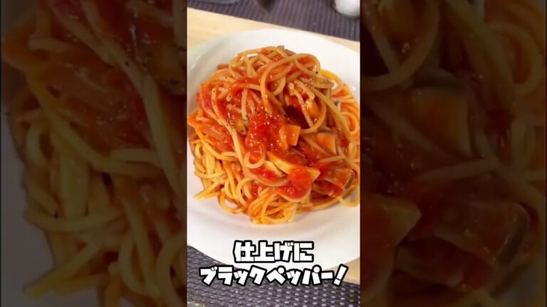 レンジで簡単！トマトパスタ！Easy in the microwave！Tomato pasta！ #shorts
