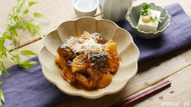 【缶詰レシピ】おかずにもおつまみにも。ピリ辛さば大根のレシピ 作り方