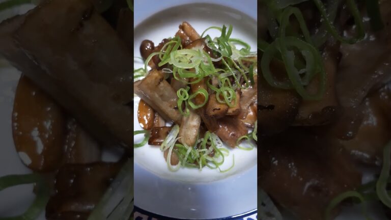 20230610 171529　我が家の副菜　「新ごぼうとキノコを使った肉炒め」です。味付けは甘辛味！