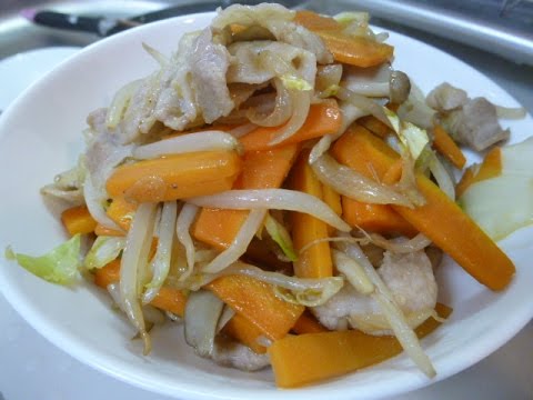 【レシピ】あっさり醤油の肉野菜炒め