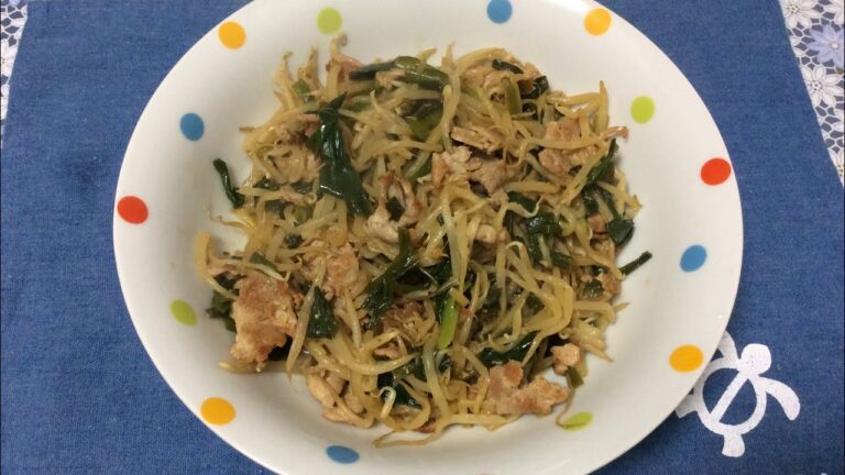 簡単 豚バラ ニラ もやし   ポン酢炒め