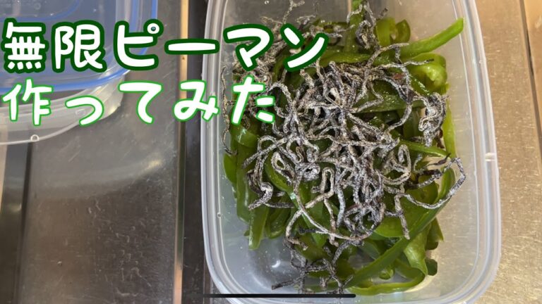 【作り置き】無限ピーマン作りながら喋る動画