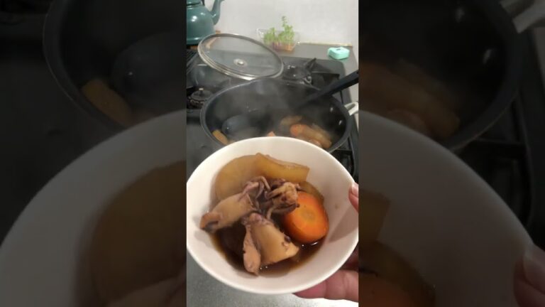 イカと大根の煮物#苦手な煮物が美味しく出来上がり#cooking #japanesefood #75歳を楽しむ