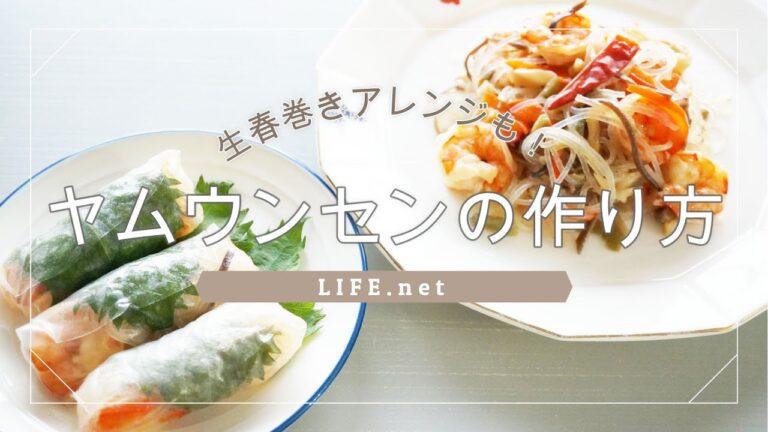 【平野レミさんのヤムウンセンのレシピ】生春巻きアレンジも美味しい吸いとりヤムウンセン【タイ料理の春雨サラダの作り方】-Yum Woon Sen Recipe