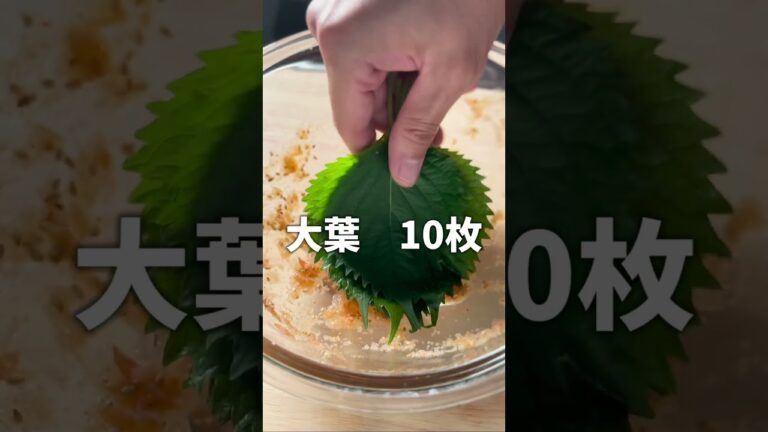 【大葉明太子漬け】ご飯がすすむ！#shorts #yummy  #夜な酔な与那覇ごはん #レシピ