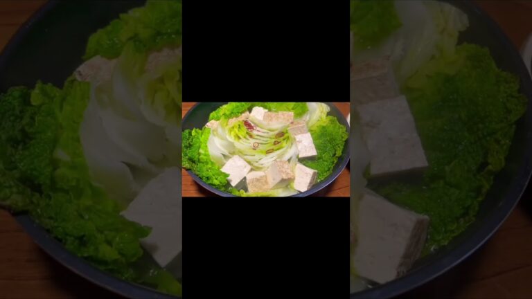 【おやつ】たっぷり白菜豆腐鍋🫕とりんご🍎＃Shorts