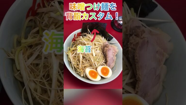【ラーメン山岡家】山岡家の味噌つけ麺を背脂【超多め】仕様にカスタム！たっぷり背脂でコクが追加され、酸味のある味噌スープが美味すぎる一杯！【岐阜 ラーメン】