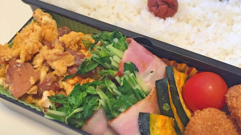 毎日　彼氏のお弁当作り　ベーコンで巻くシリーズ　画質悪！機械音痴で原因不明！