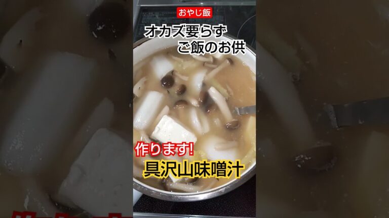 【おやじ飯】具沢山味噌汁作ります!20230921朝めし！
