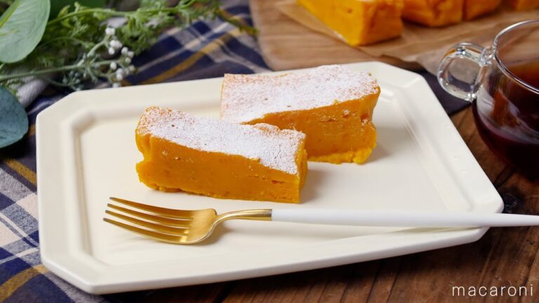 【レンジで作る濃厚かぼちゃケーキ】オーブンいらずの簡単おやつ！混ぜてレンジで加熱するだけ♪｜macaroni（マカロニ）
