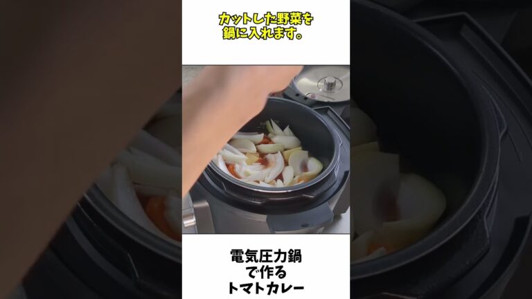電気圧力鍋で【 カレーライス 】を作る ／ アイリスオーヤマ 電気圧力鍋 #shorts