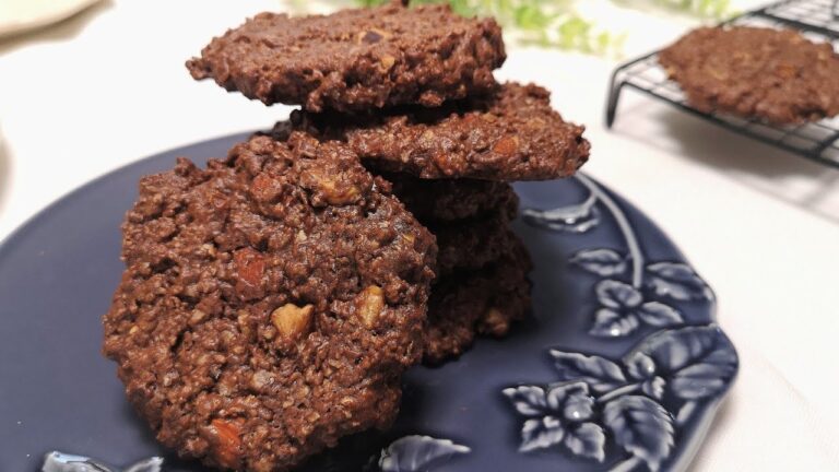 【オイルで簡単に作る】ザクザク『ココアオートミールクッキー』の作り方