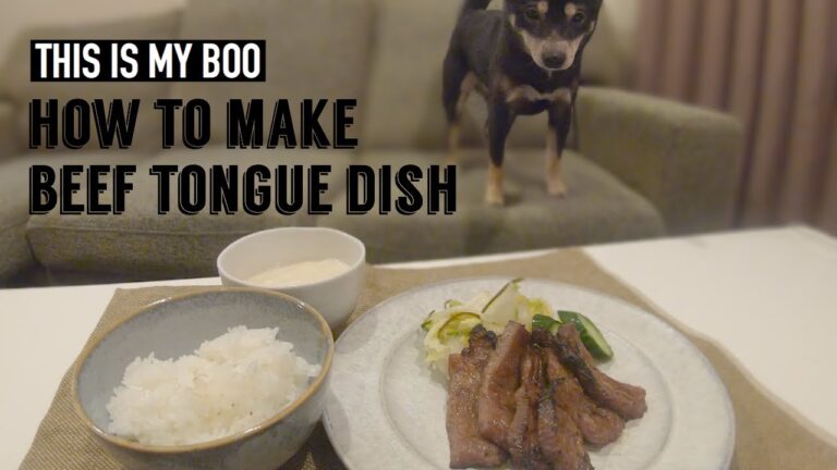 【豆柴】コストコの牛タンで仙台本場の味、味噌たん定食の作り方-How to make beef tongue dish-