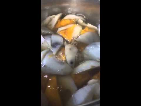 レンコンとカボチャの煮物