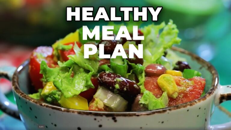 Healthy Meal Plan To Cook At Home  - Rainbow Salad, Ultimate Cobb Salad,  Meatballs with Veggie