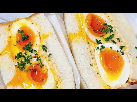 電子レンジで出来るだし巻き卵サンドThe best dashi-rolled egg sandwich that can be made in the microwave